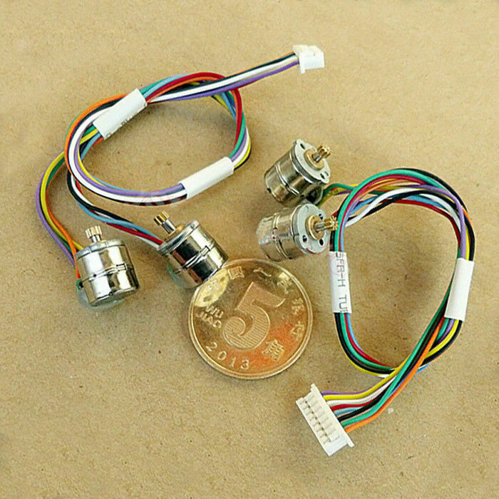 2021 10PCS DIY 2-Phase 4-Wire 8mm Stepper Motor Micro Stepping Motor Copper Gear
