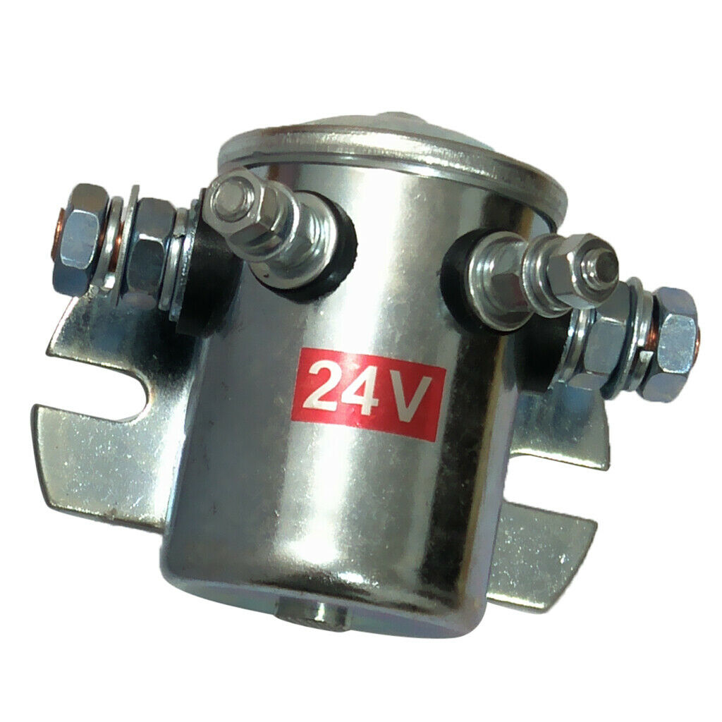 24V 200A Normally Open Contactor Solenoid Relay Metal for Winch & Golf Cart