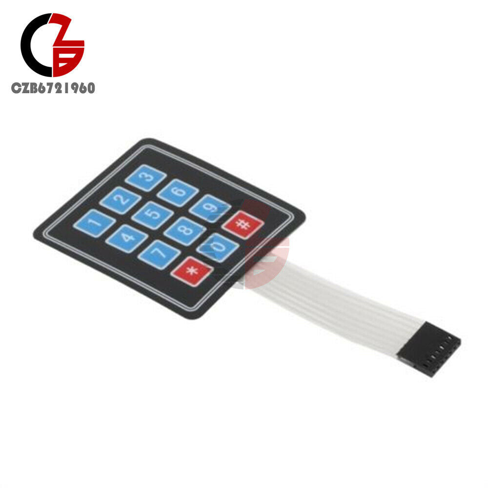 10PCS  4x3 12 Key Matrix Array Membrane Switch Keyboard For Arduino AVR