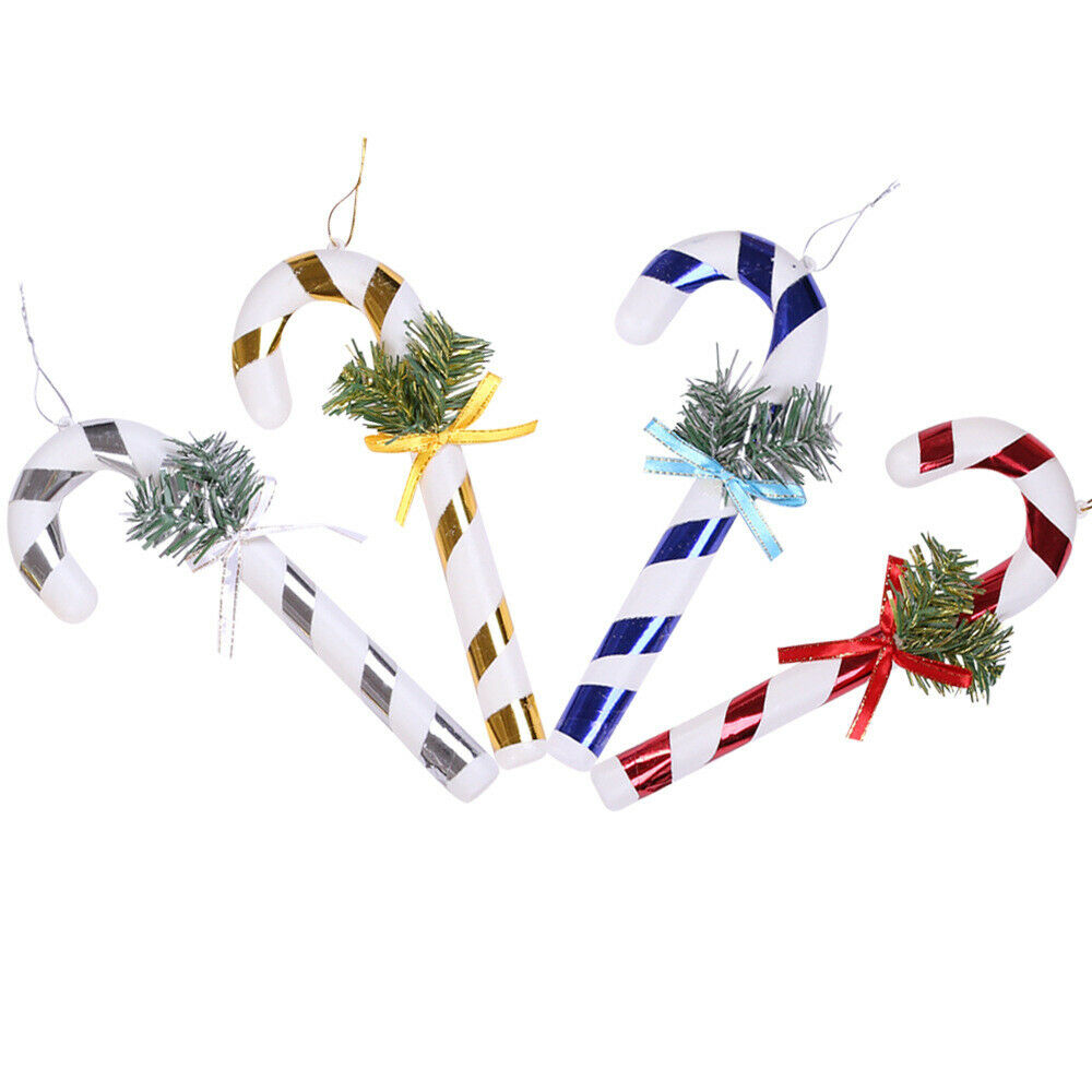4PCS Large Christmas Cane Pendant Xmas Tree Hanging Party Ornament Decor Craft