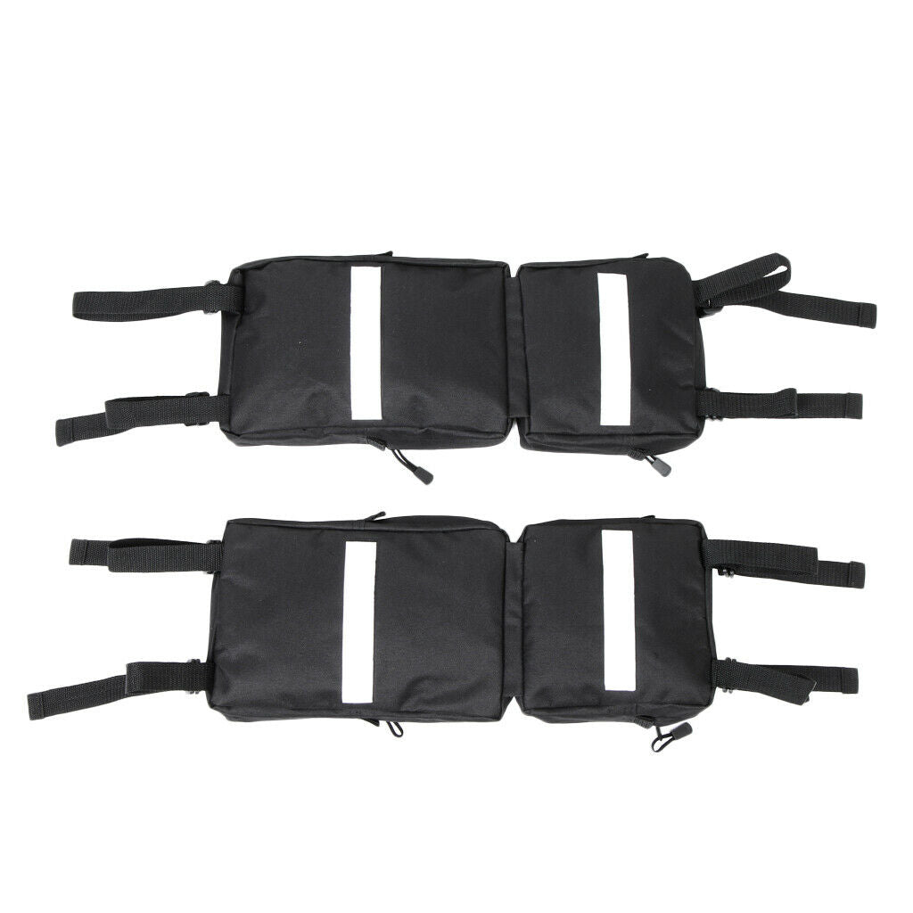 2X Black ATV Fender Bag 4-Wheeler Fender Cargo Luggage Storage Organizer