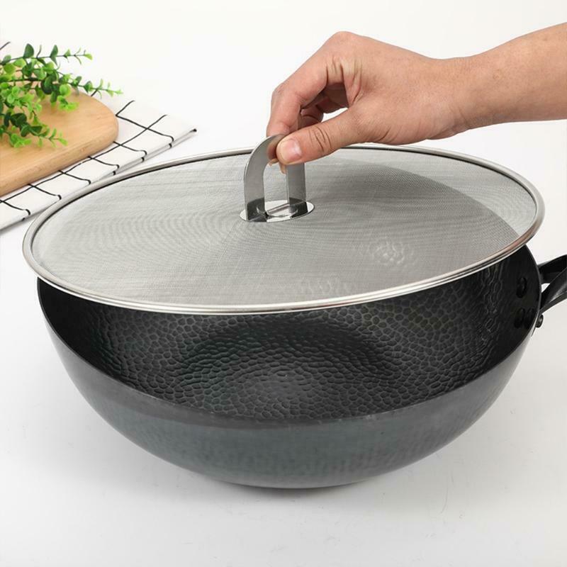 3 Pcs Frying Oil Spatter Net Cover Cooking Spatter Guard for Pans Kitchens Lid