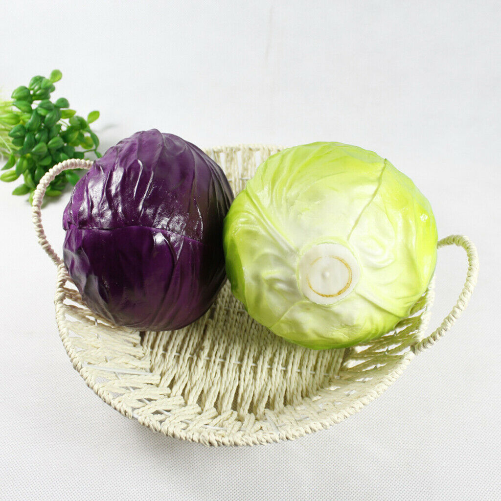 Artificial Vegetable Cabbage Kitchen Cabinet Table Display Decor Craft  Green