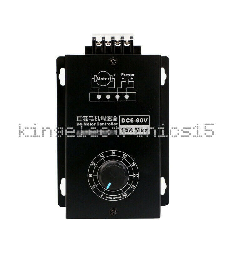 1PCS PWM 6-90V 1000W DC Motor Speed Controller 15A Max Governor With Voltmeter