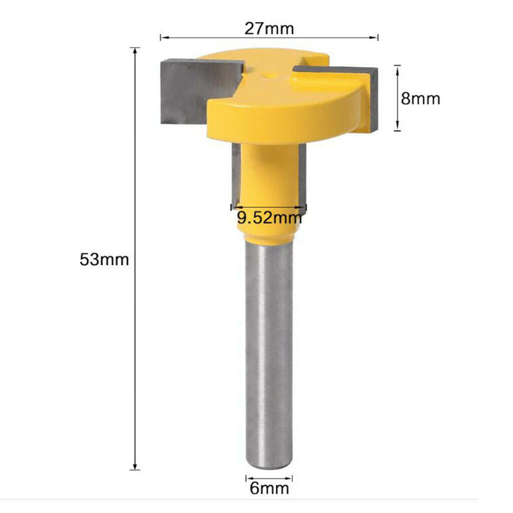6mm Shank Woodworking Slotting Router Bit Milling Cutter 8mm Thick Tool