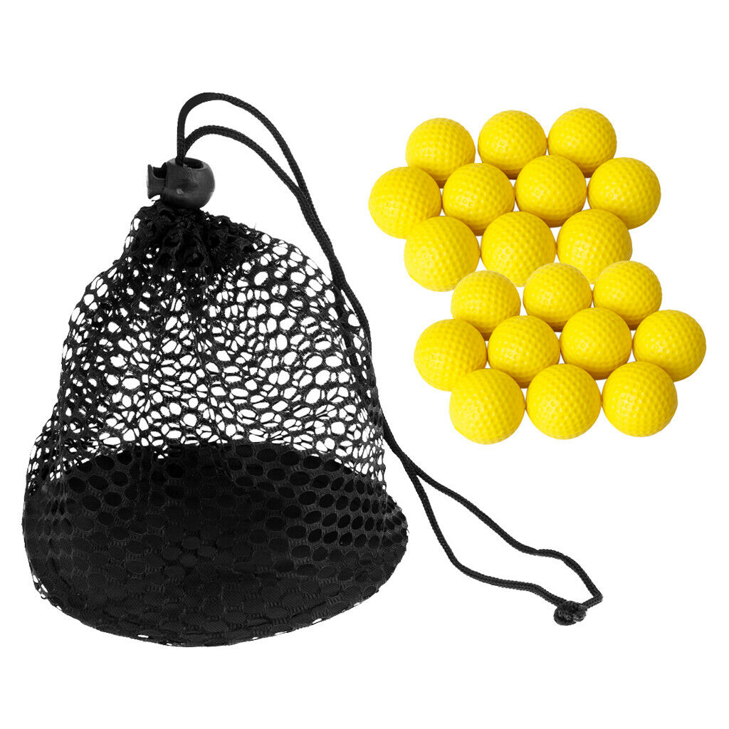 Golf 20Pcs PU Foam Balls Interlocking Pouches For Indoor Outdoor Practice