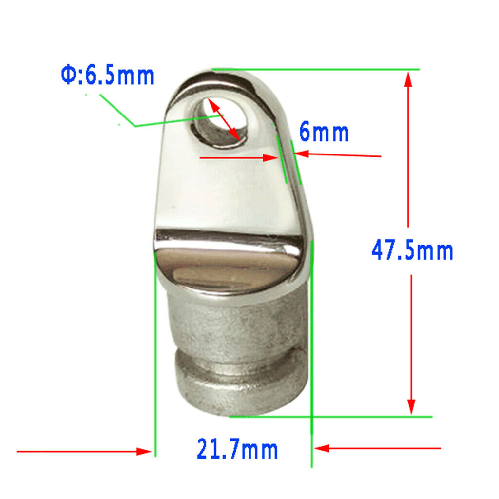 Stainless Boat Bimini Top Inside Eye End Rounded Hardware