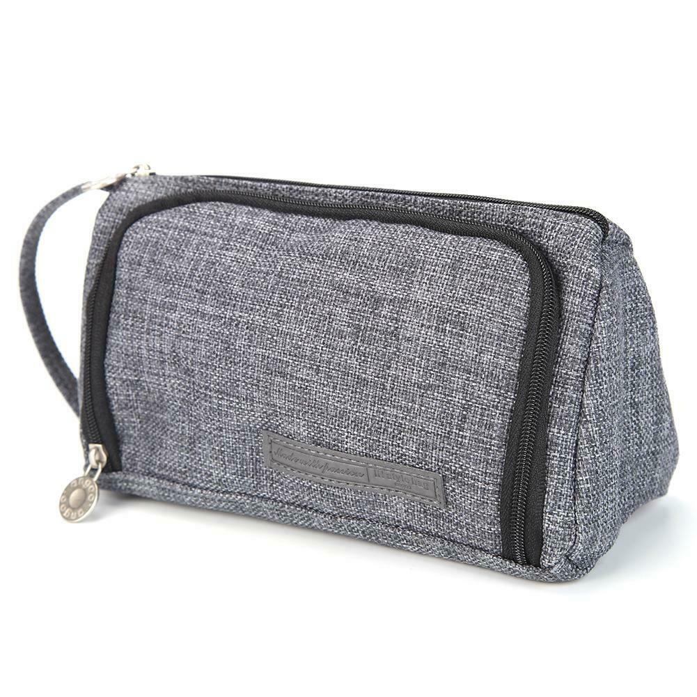 Simple Canvas Candy Colored Large Capacity Stationery Bag Cosmetic Package @