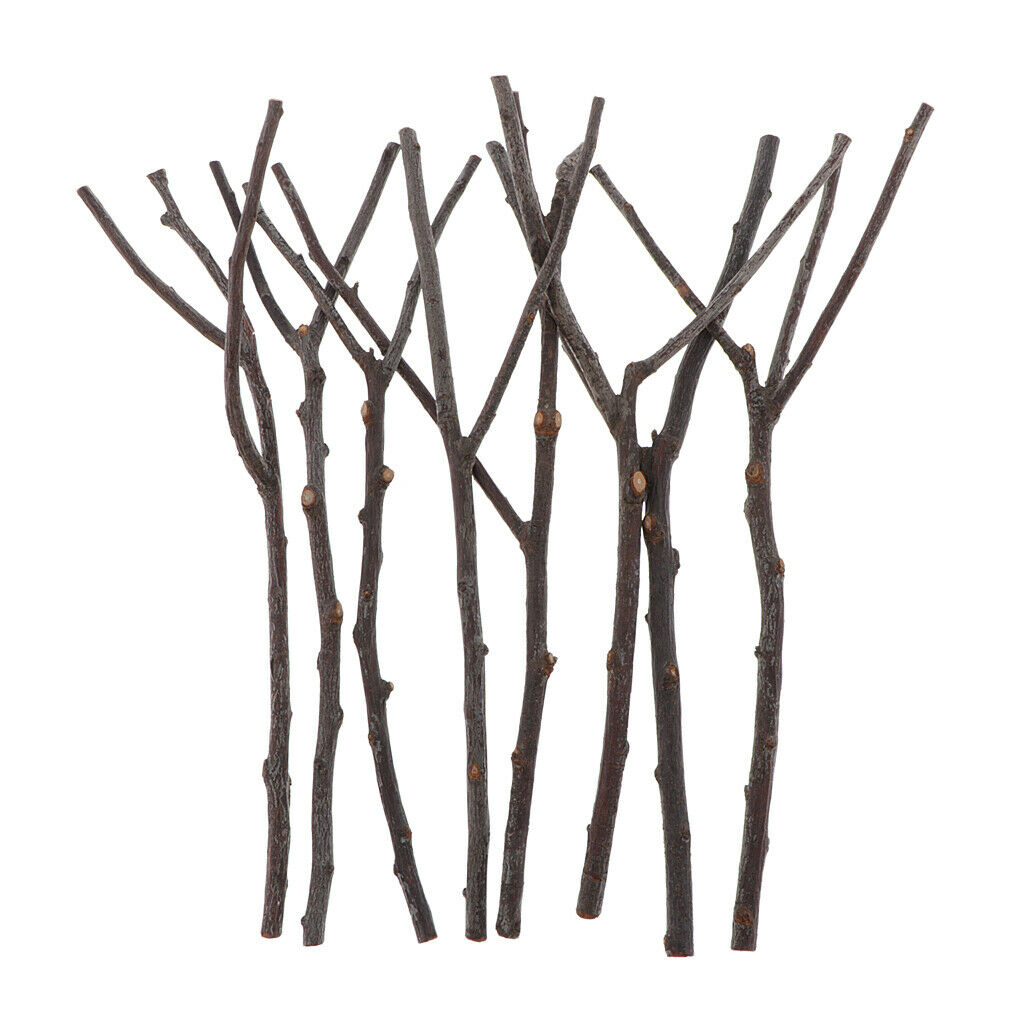 8Pcs Unpainted Natrual Dry Branches Rustic Wood Pieces Wedding Art Decors