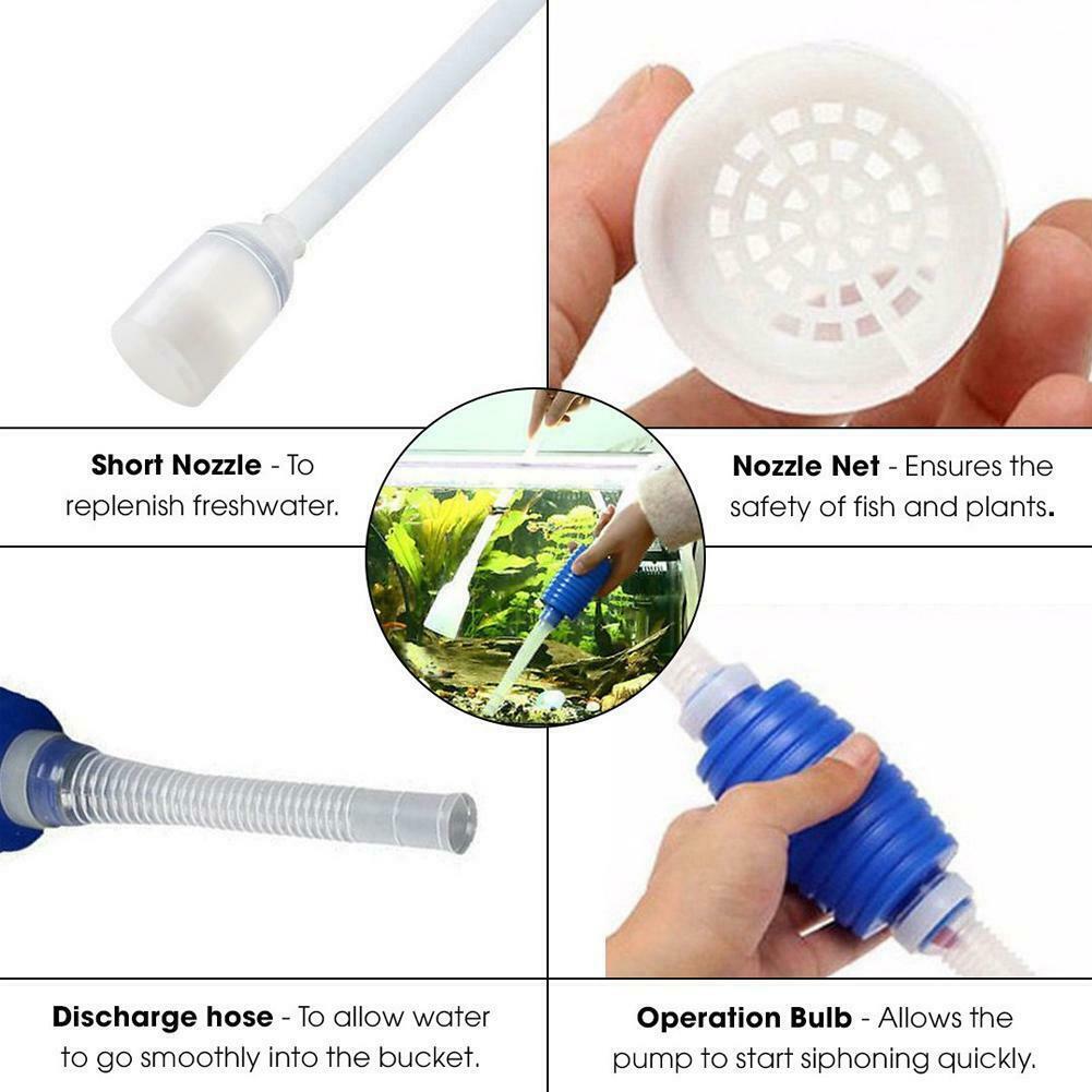 New Aquarium Fish Tank Cleaners Syphon Vacuum Water Changers Pump Siphon Hoses