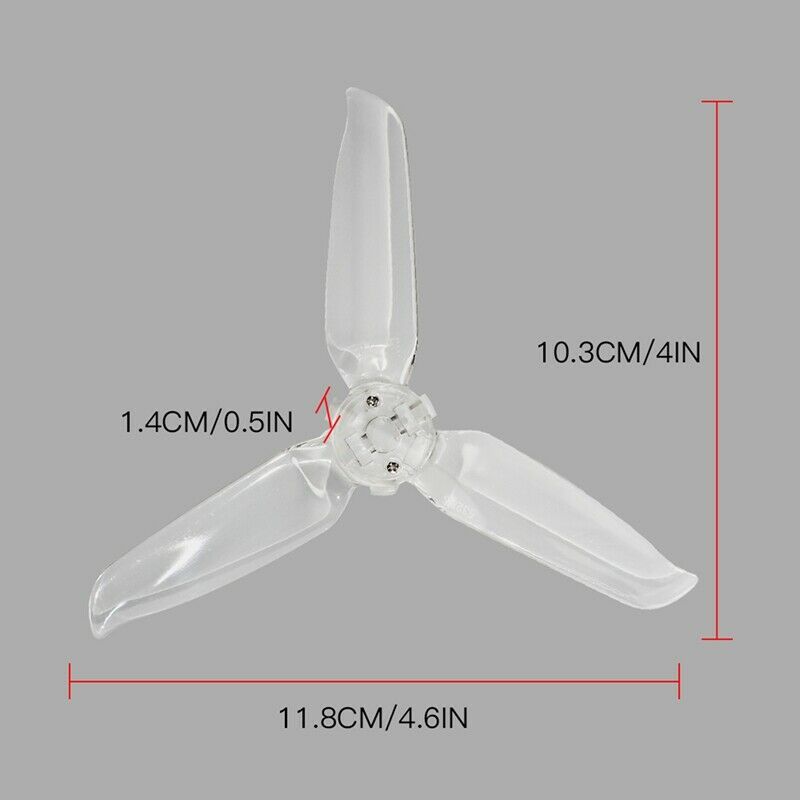 4Pcs Aircraft Transparent Blade Propellers PC Blade Propeller for DJI FPV CrosJ8