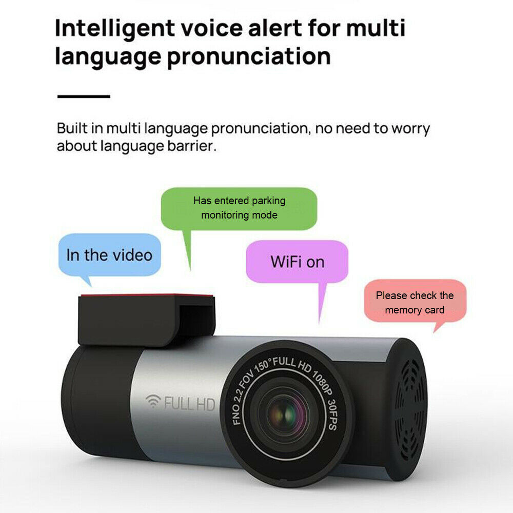 1080P DVR Car Video Recorder Wide Angel Night Vision Wi-Fi Dashcam Camera