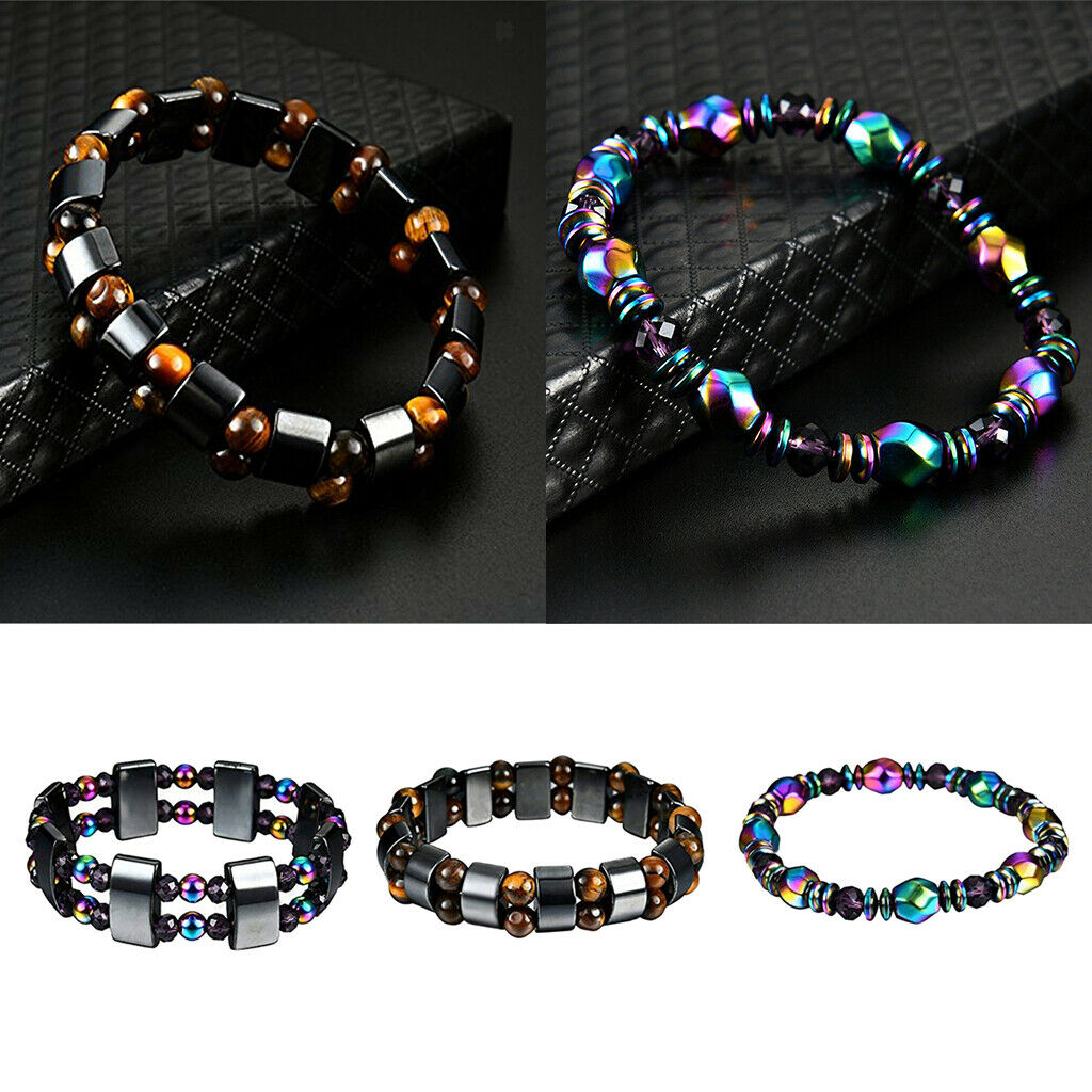 Metal Energy Hematite Magnetic Therapy Bracelet Electroplated Beads