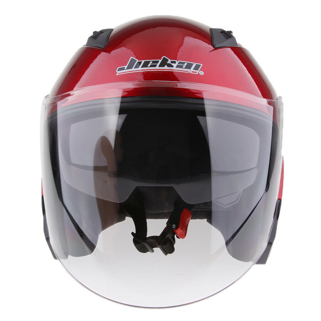 Motorcycle 3/4 Open Face Helmet Double Face Mirror Helmet Flip up Sun Shield