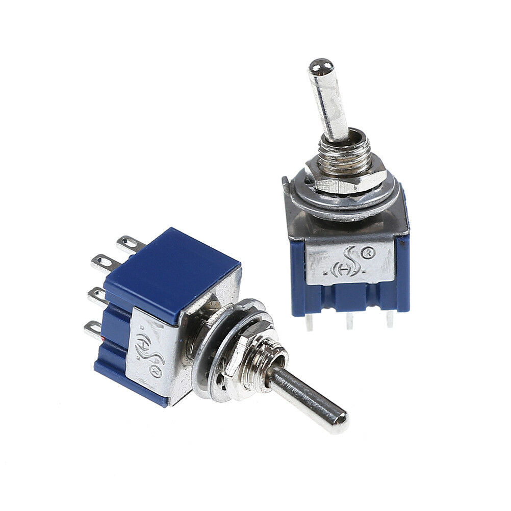 5PCS 6P Toggle Switch 6A 125VAC 6 Pin DPDT ON-ON Mini Toggle Switch J&.l8