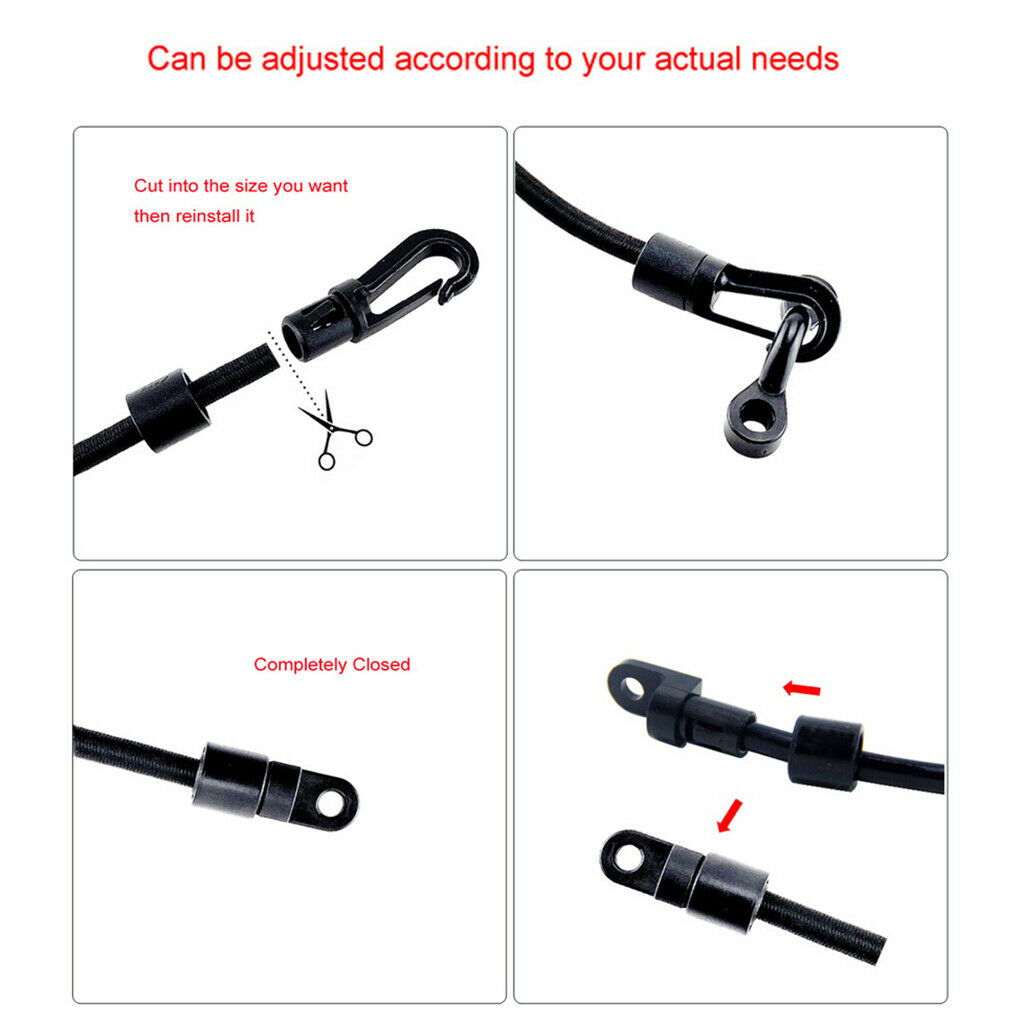3 Set 15'' Boat Fishing Rod Tamer Strap Saver Holder Elastic Rope Kayak Tool