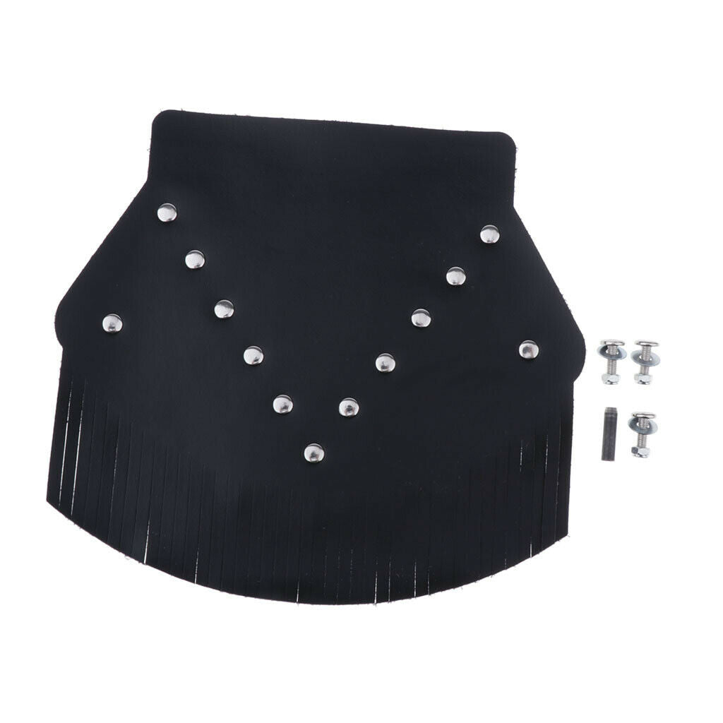 Universal Motorcycle PU Leather Rear Mud Flap Wheel Fender Mudguard Protector