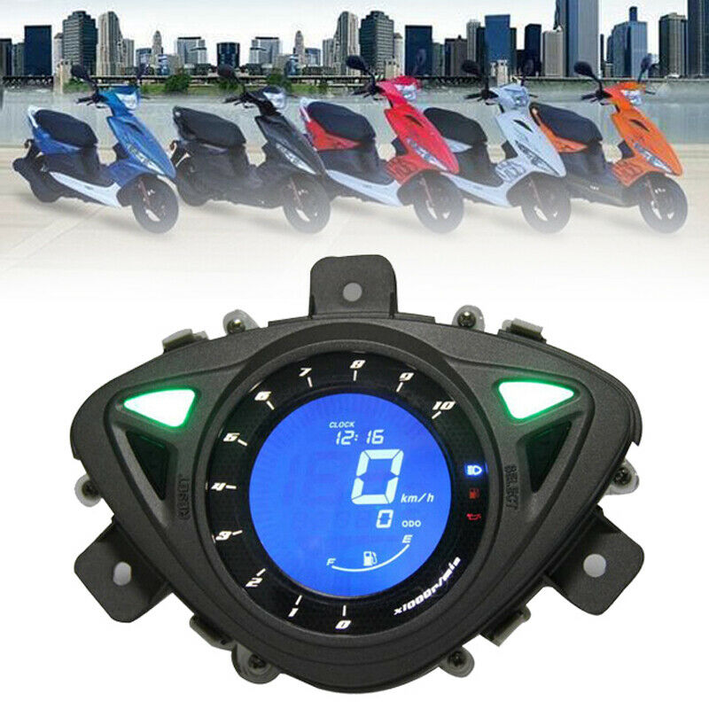 12V Motorcycle Bikes LCD Digital Odometer Speedometer Tachometer Gauge Meter Kit
