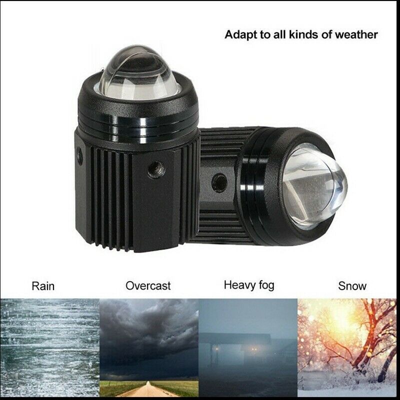 Motorcycle Led Headlights 2PCS Spotlights Dual Color High Low Beam UniversalH4K4