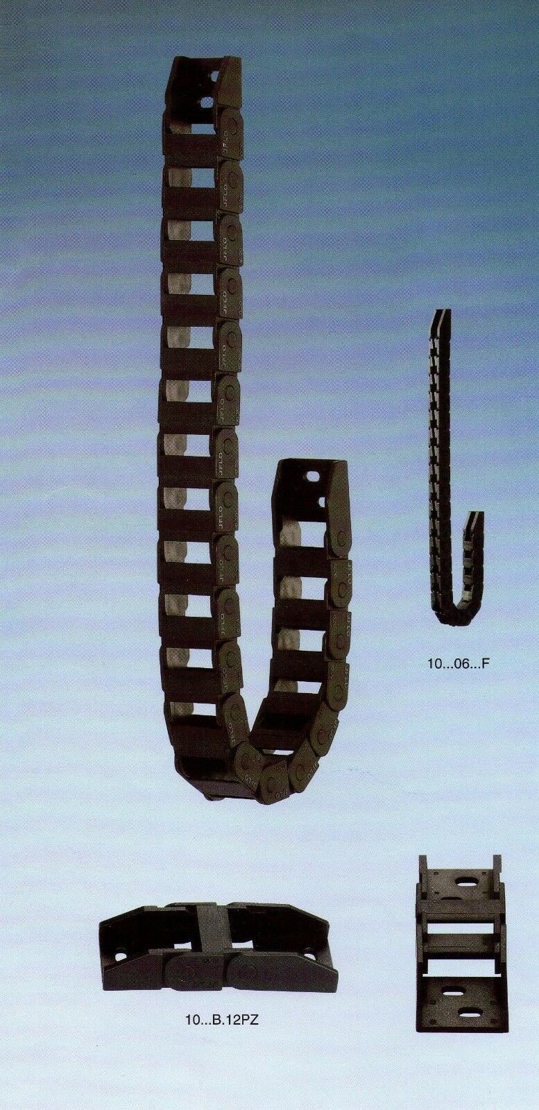 1000mm 10 x 6 mm Cable Drag Chain Radius 18mm Wire Carrier 10*6*R18