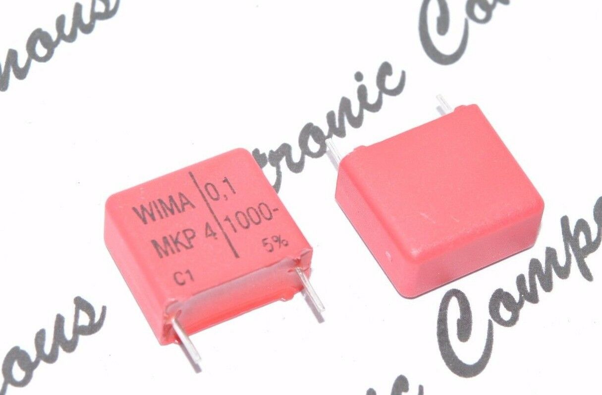 10pcs - WIMA MKP4 0.1uF (0,1µF 100nF) 1000V 5% pitch:15mm Capacitor
