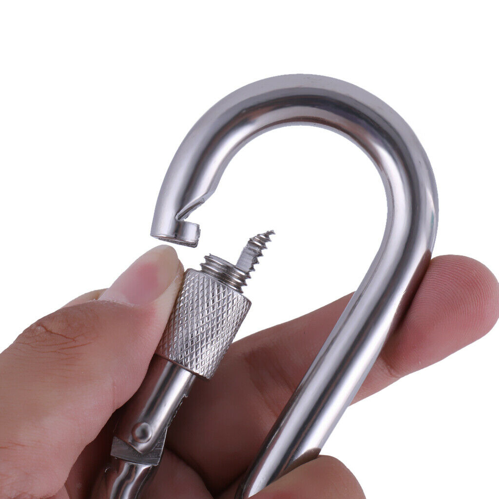 2 Pieces Snap Hook Outdoor Camping Hiking Carabiner Clips Secure Safety