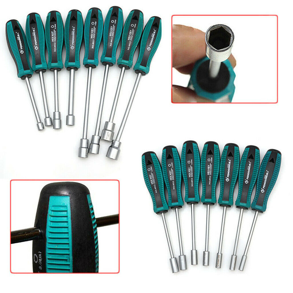 3mm Metal Socket Driver Wrench Screwdriver Hex Nut Key Nutdriver Hand Tool 4.5mm