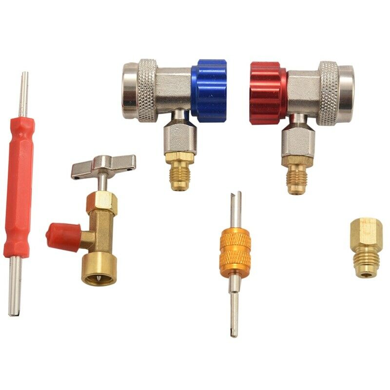 3-In-1 AC Tool Kit, AC R134A Adapters  Couplers with Can Tap Valve and Valve CF4