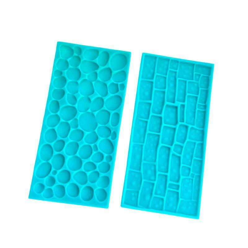 6pcs/set Silicone Impression Mat Fondant Cake Mold Sugarcraft Chocolate Decor