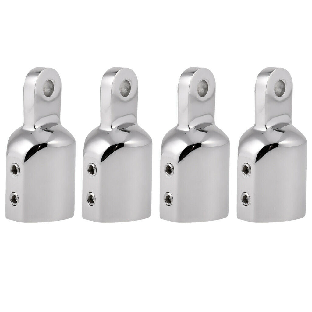 Set of 4 Bimini Top Eye End Cap Fits 0.86'' Pipe Stainless Steel Marine Hardware