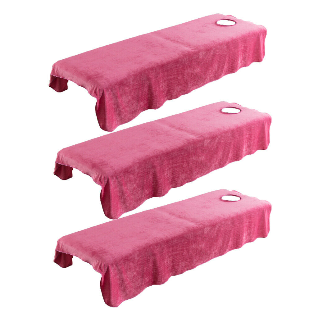 3x SPA Massage Table Bedding Sheets Beauty Salon Face Bed Cover 31x75inch