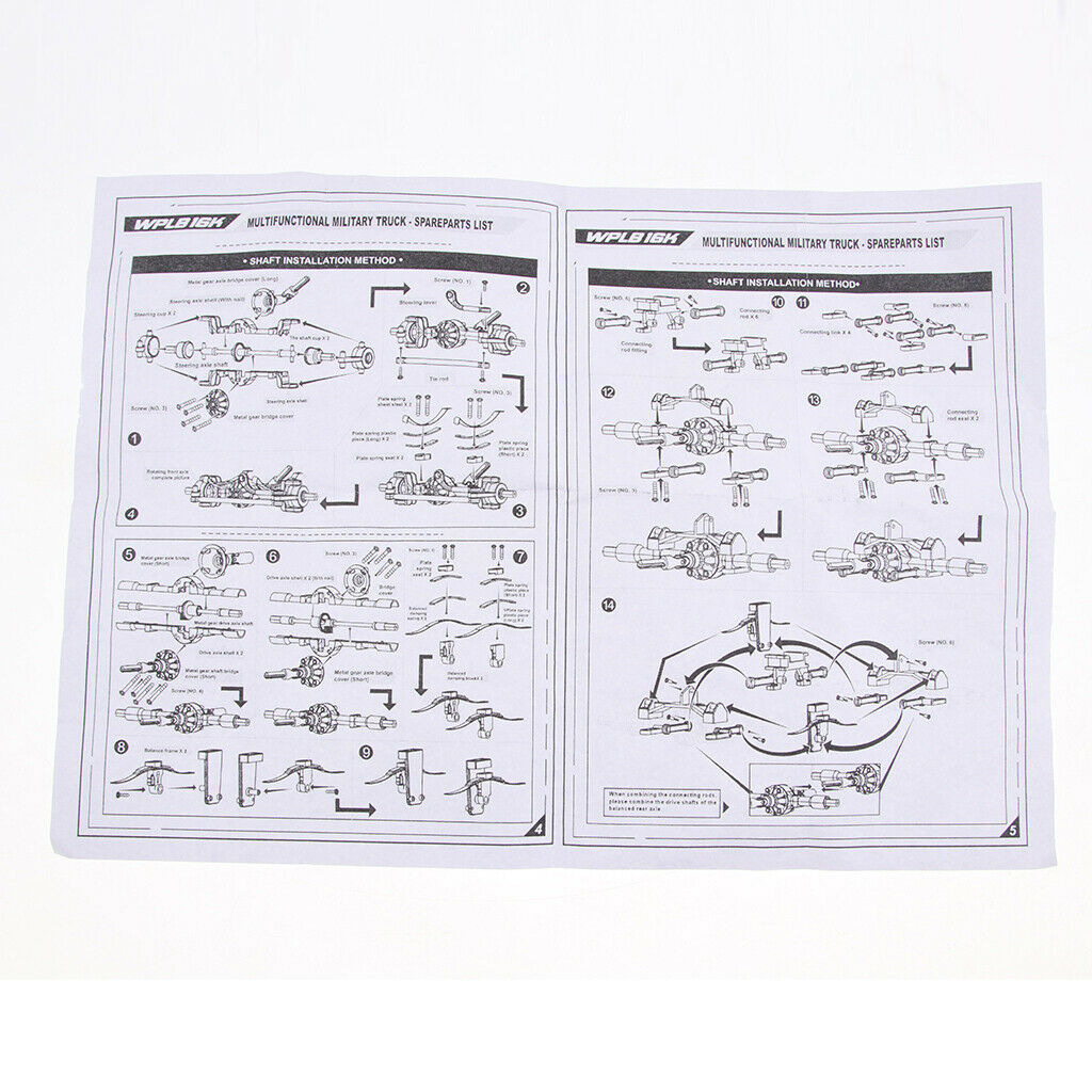Complete Kits Trailer Chassis for WPL 1/16 6WD   Truck DIY Accessory