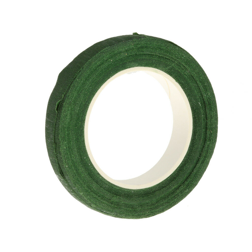 1x 1.2cm Wide Green Paper Florist Floral Stem Wrap Tape