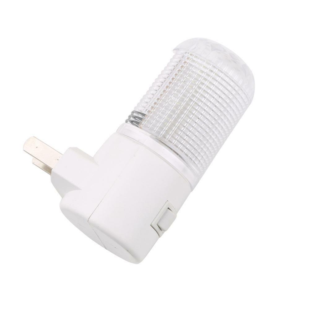 3W Plug Night Light Bedside Lamp Wall Mounted 4-LED Bedroom Lighting Bright Bulb