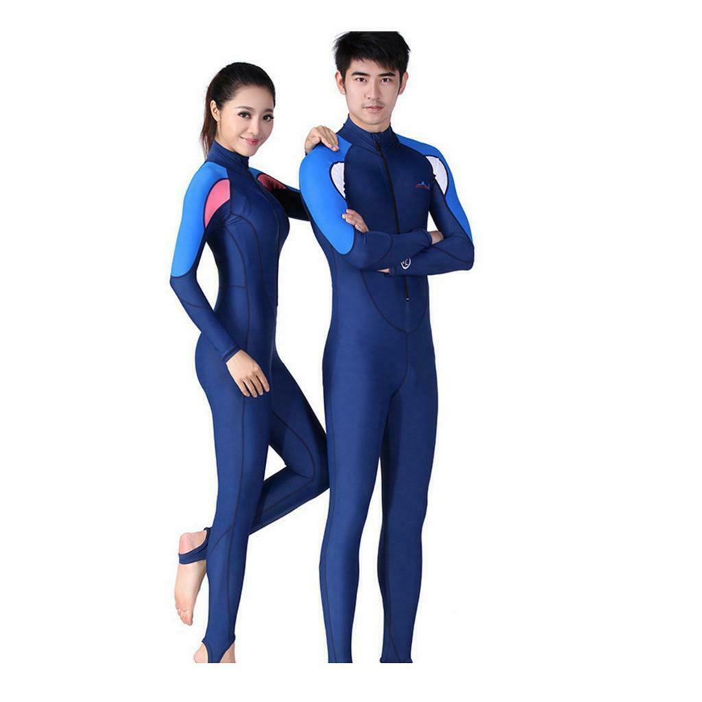 Scuba Diving Snorkeling Surfing Suit Zip Full Wetsuit S White for Men