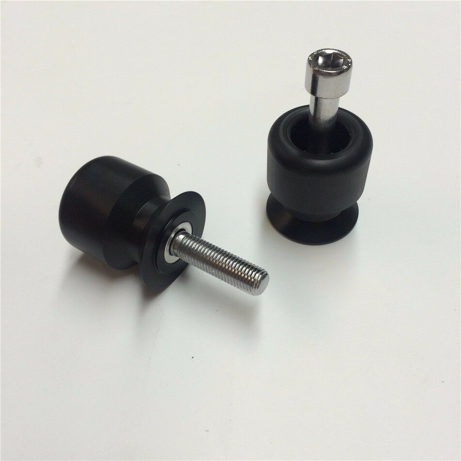 Black Swingarm Spools with 10mm thread  For Kawasaki Ninja Z1000 ER-6N EX250F