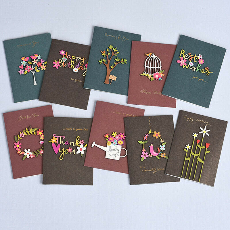 1pc Handmade Thank You Card Cute Happy Birthday Christmas Greeting Ca.l8
