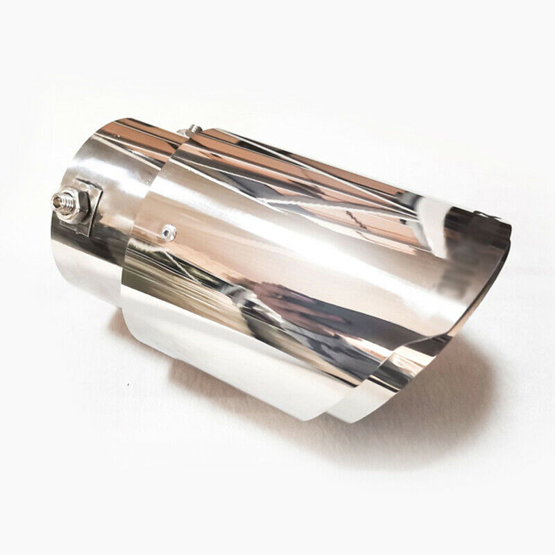 60mm Inlet Gloss Stainless Steel Car Exhaust Pipe Tail Muffler End Tip 89mm Out