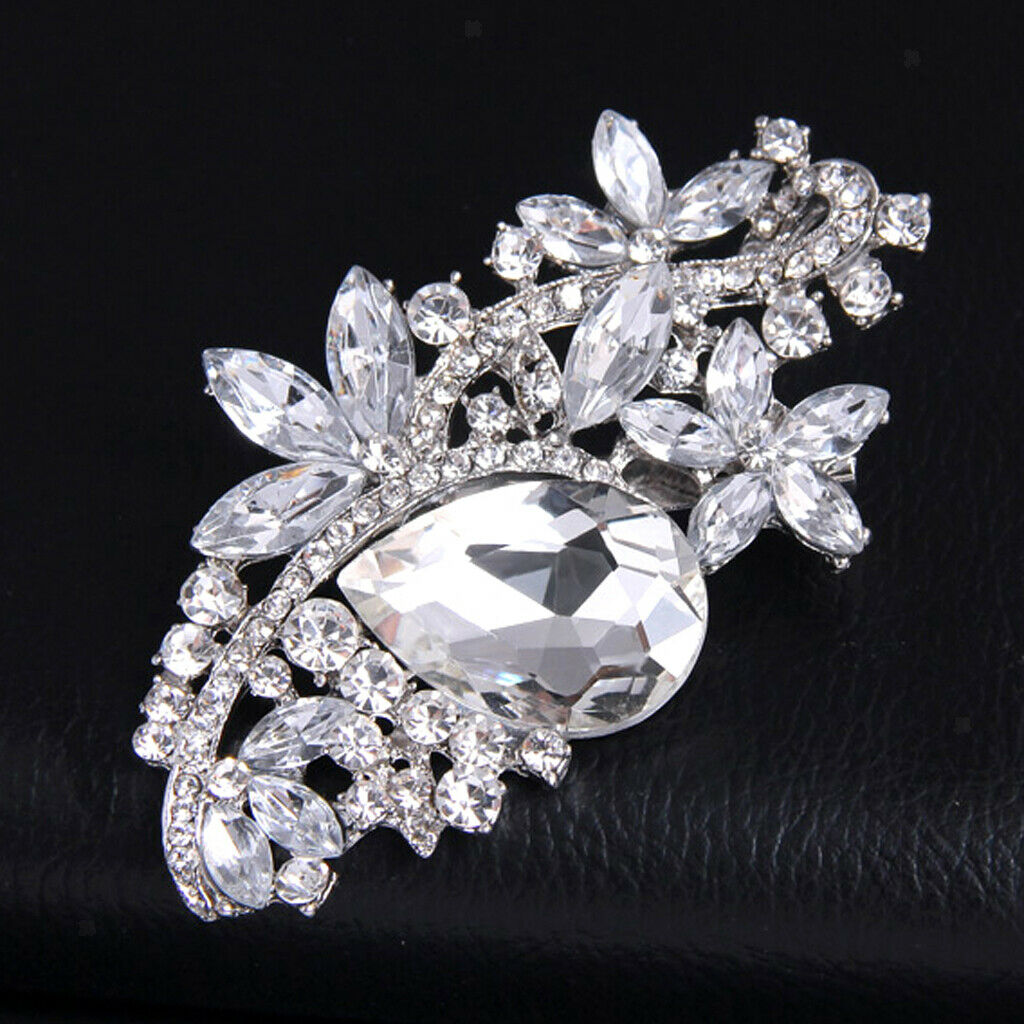 Fashion Brooch for Women Wedding Rhinestone Scarf Clip