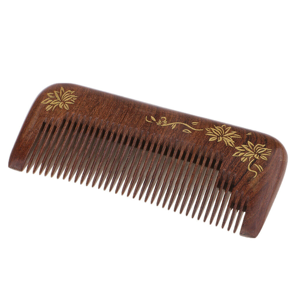 Handmade Anti-Static Sandalwood Wood Beard Hair Massage Pocket Comb