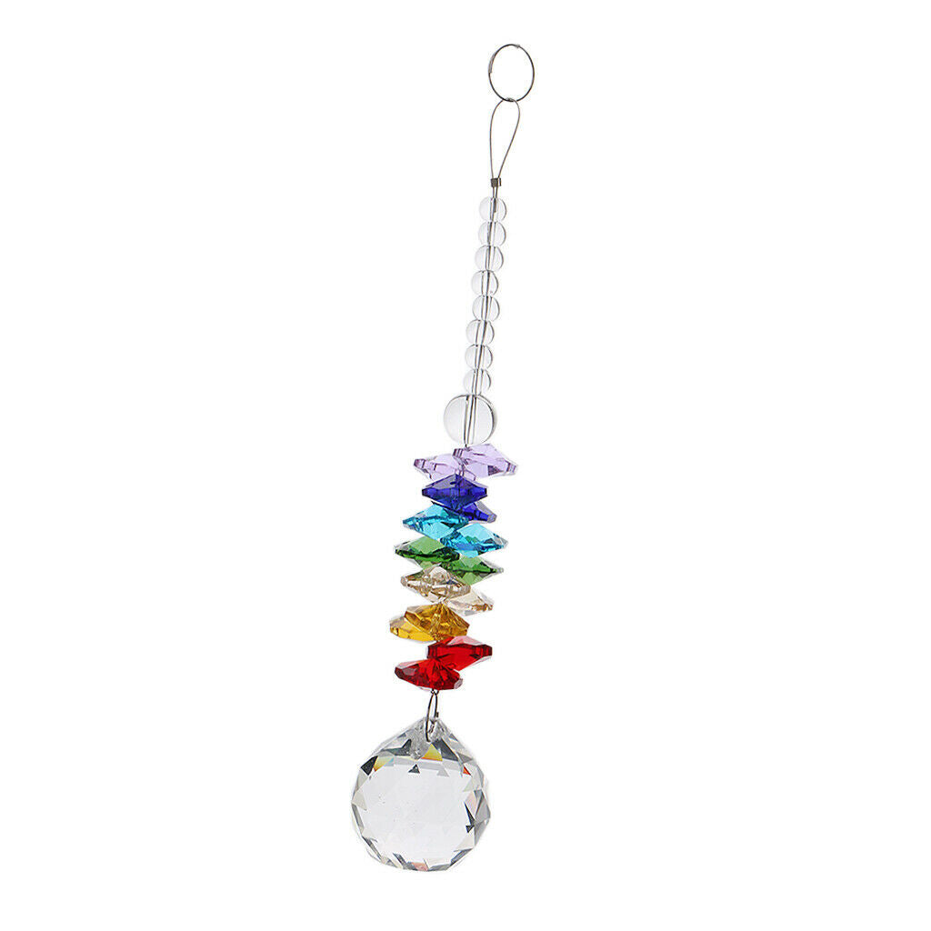Crystal Suncatcher Rainbow Ball Pendant Prisms Hanging Decor  #2
