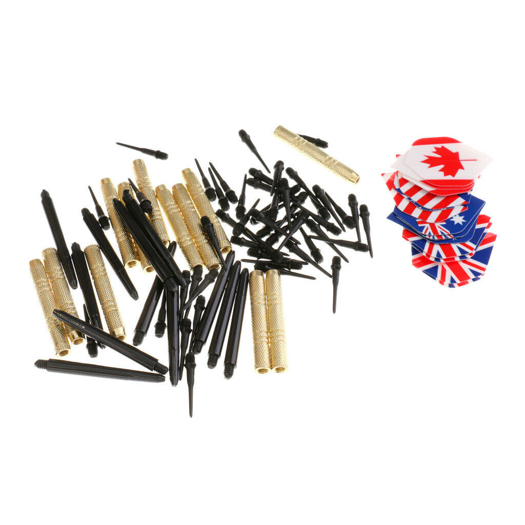12 Pieces National Flag Soft Tip Darts 14 G For Electronic Dart Board
