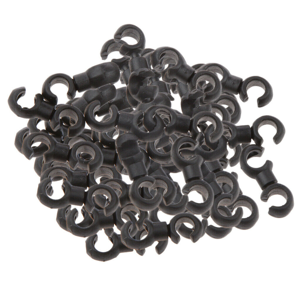 50pc Cycle Bike MTB Brake Gear Cable S Style Clips House Hose Guides C-C 10.7mm