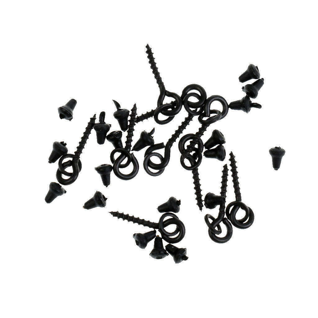 40x Hook Stops Beads Carp Chod Rigs Threaded Boilie & 20pcs Bait Screws