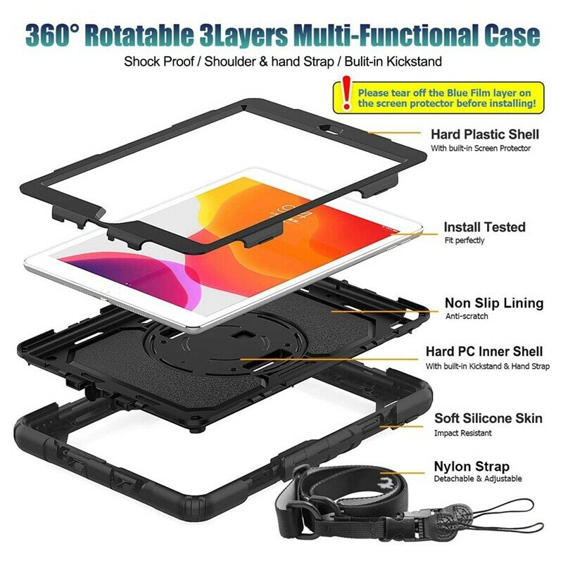 Stock Case Compatible with iPad 8Th/7Th Generation 10.2 Inch 2020/2019 (Black)G7
