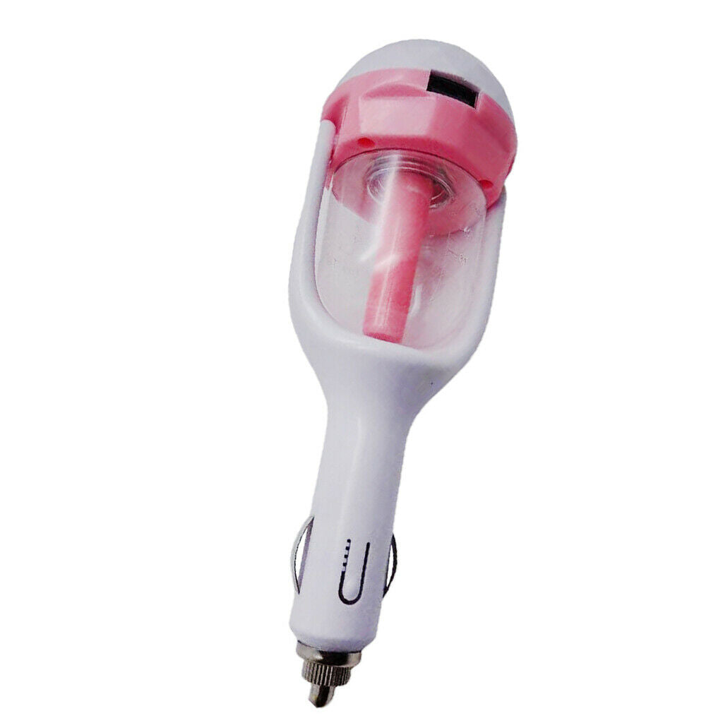 USB Mini Car Air Humidifier Aroma Essential Oil Diffuser Air Freshener Pink