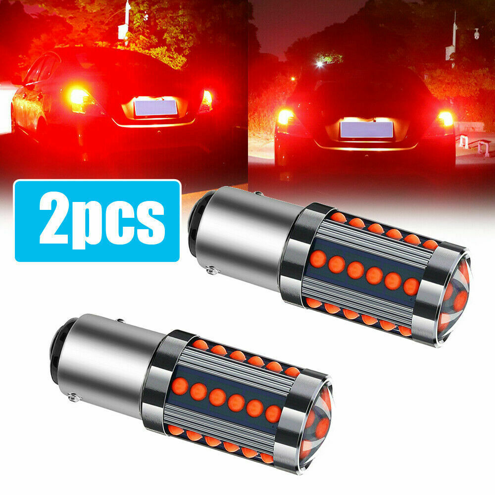 2PCS 1157 LED Strobe Flash Red Bright Brake Tail Stop Light Parking Bulbs Part