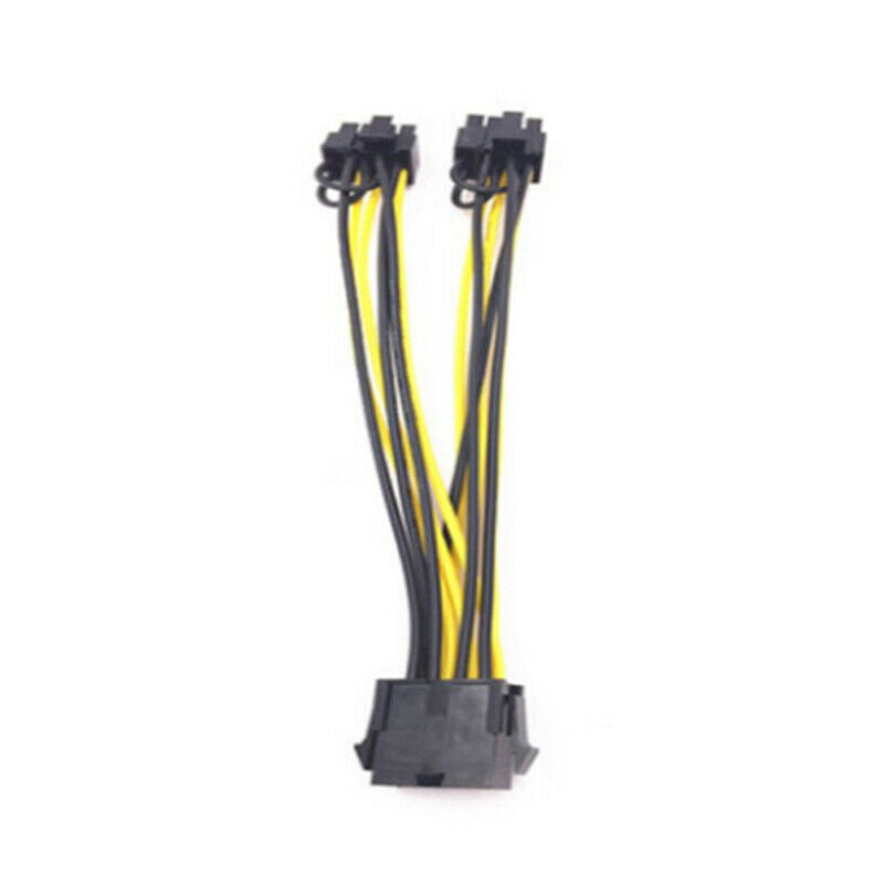 2PCS PCI-E 8 pin to dual 6 + 2 pin (6 pin / 8 pin) power CPU graphics card ca Rf