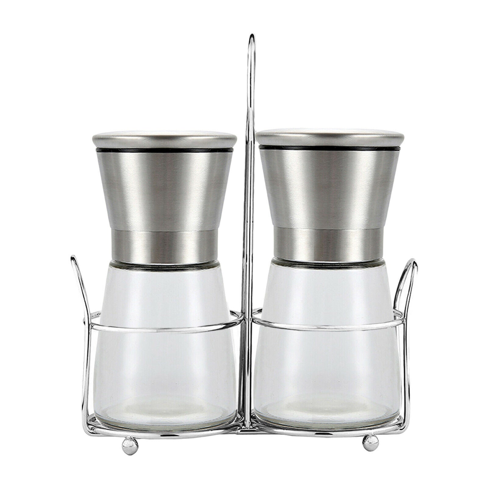 Refillable Adjustable Salt and Pepper Grinder Coarse Mill Glass Shakers Kitchen