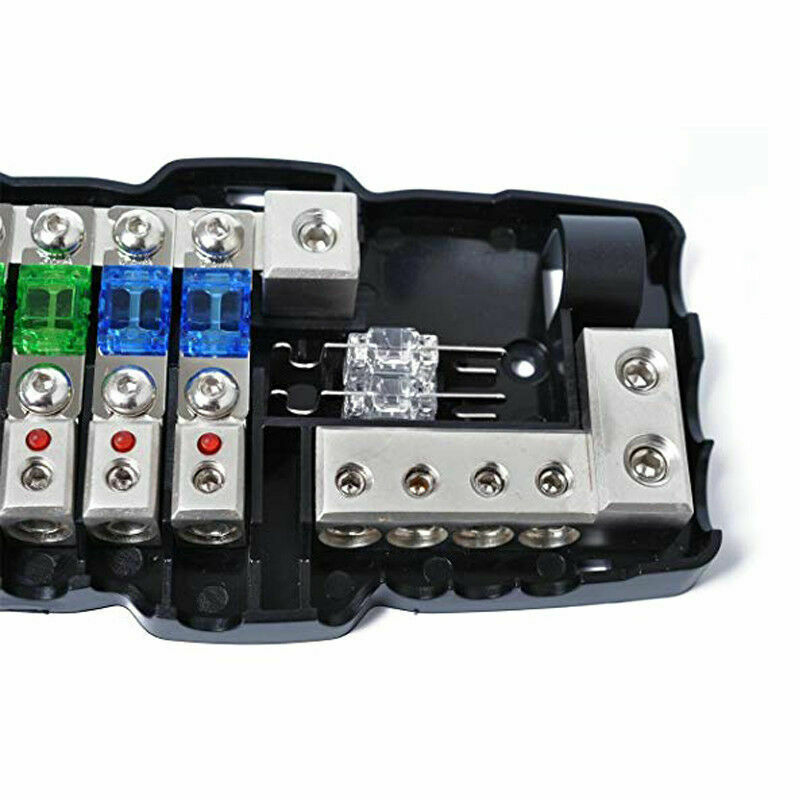 Car Audio Stereo ANL Fuse Holder Distribution 0/4GA 4 Way Fuses Box Block 50A